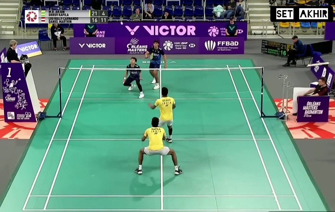 BIKIN EMOSI! LEO_DANIEL SMASH KERAS GANDA INDIA DI ORLEANS MASTERS 2023