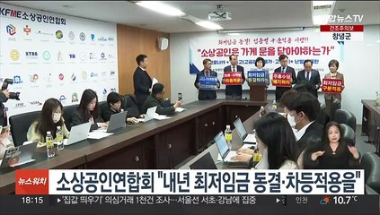 소상공인연합회 "내년 최저임금 동결·차등적용을"