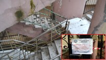 Avcılar'da merdivenleri çöken 50 yıllık bina mühürlendi