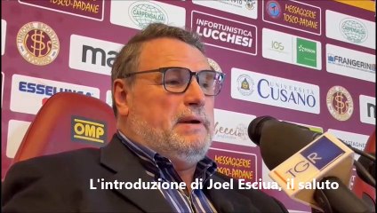 Livorno, l'arrivo di Esciua e il suo saluto alla stampa (video Novi)