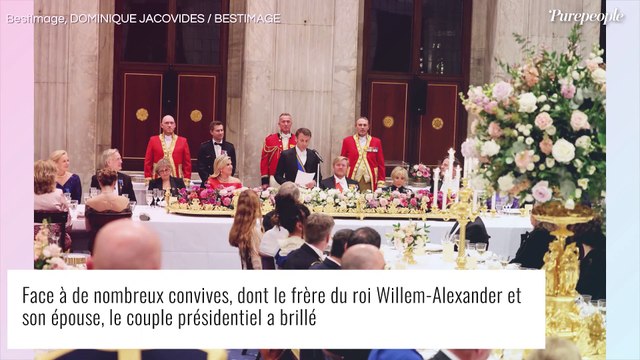 Brigitte Macron rivalise d'élégance avec la reine Maxima : choc de styles au dîner d'Etat