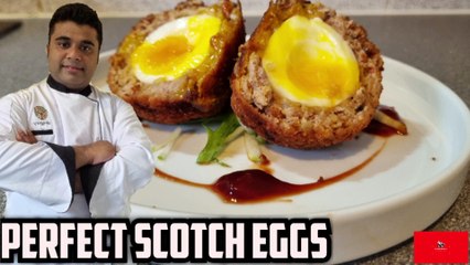 Scotch egg | classic Scotch egg |chorizo and pork Scotch egg |perfet cooked Scotch egg