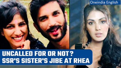 How did SSR’s sister react to Rhea Chakraborty’s appearance on MTV Roadies 19 promo? | Oneindia News