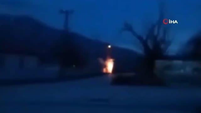 Van'da elektrik trafosu böyle patladı