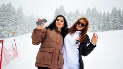 Uludağ’a nisan ayında kar yağdı