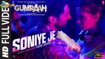 Soniye Je (Full Video) Gumraah | Vishal Mishra | Aditya Roy Kapur, Mrunal Thakur | Bhushan Kumar | 4k Uhd 2023