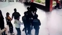 İzmir'de 4 güvenlik görevlisinin yaralandığı hastanedeki kavganın görüntüleri ortaya çıktı