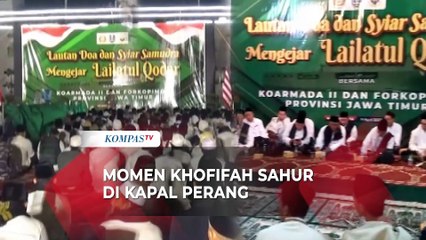 Beginilah Momen Gubernur Jatim Khofifah dan Warga Mengejar Malam Lailatul Qadar di Kapal Perang