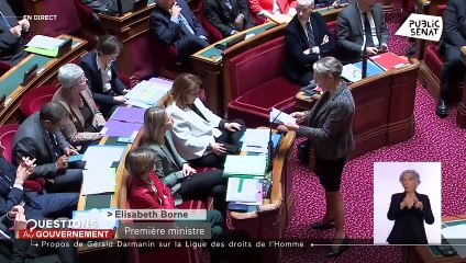 Devant le Sénat, Elisabeth Borne dit ne plus "comprendre certaines des prises de position" de la Ligue des droits de l'homme