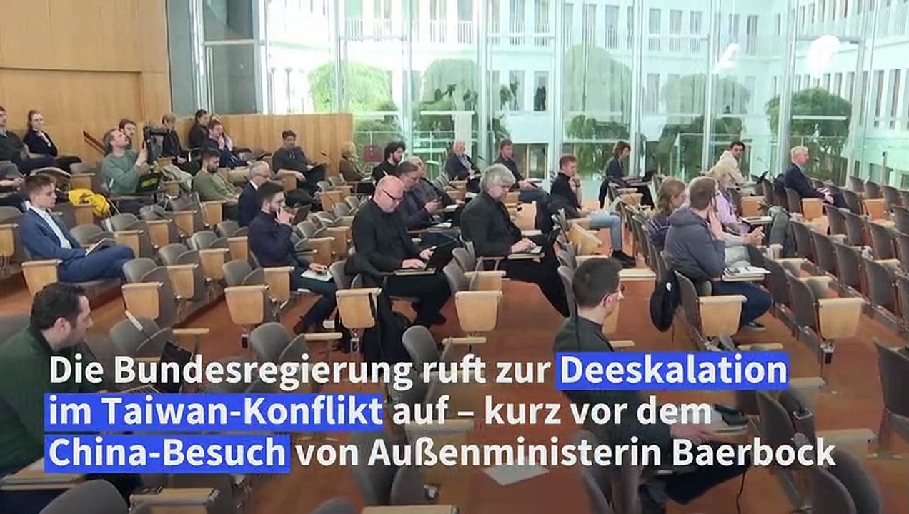 Taiwan: Bundesregierung ruft zu 'Deeskalation' auf