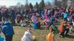 'This is giving me ANXIETY!' - Easter Egg Hunt goes wrong after parents storm the field