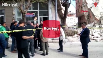 Kilis'te 5 katlı boş bina çöktü