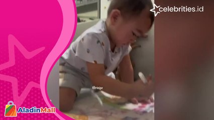 Rayyanza Makin Menggemaskan, Pandai Menggambar dan Mengeja Huruf