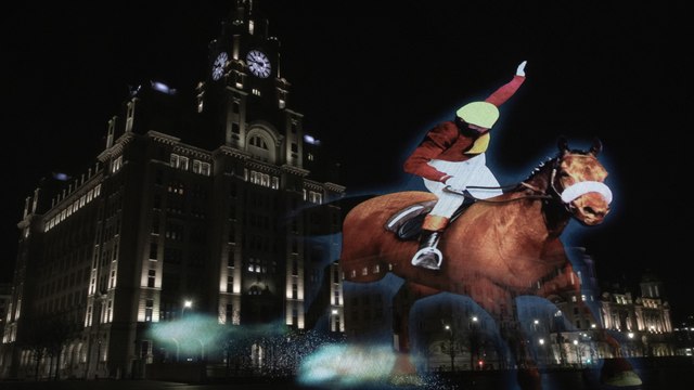 Red Rum projected onto Pier Head -LiverpoolWorld Headlines