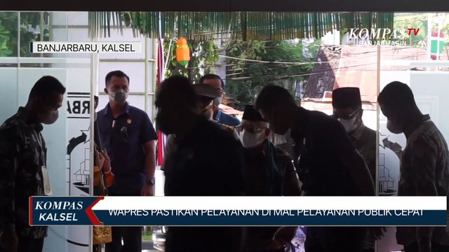 Wapres Ma'ruf Amin Tinjau Mal Pelayanan Publik di Banjarbaru, Minta Petugas Bekerja Cepat