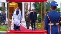 مراسم استقبال رسمية للرئيس الإماراتي الشيخ محمد بن زايد آل نهيان بقصر الاتحادية