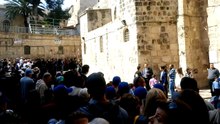 JERUSALEM-EASTERN 2017, PROCESSION OF ROMAN CATHOLIC PRIESTS