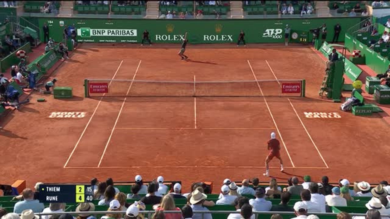 Highlights: Thiem-Pleite gegen Rune