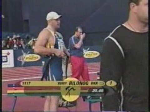 Athlé mondiaux 2001 lancer poids qualifications homme