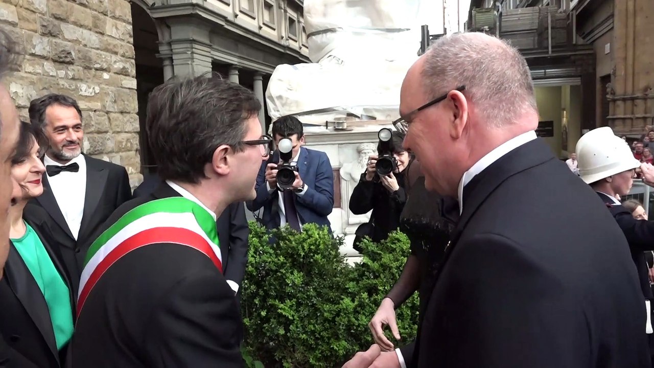 Firenze, il principe Alberto II di Monaco e la moglie in visita per i 160 anni del Consolato