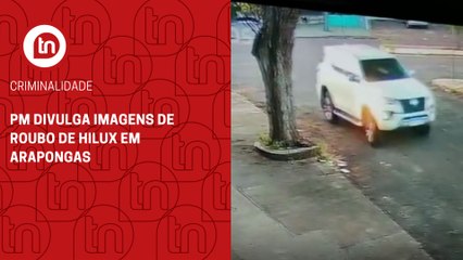 PM divulga imagens de roubo de Hilux em Arapongas; assista