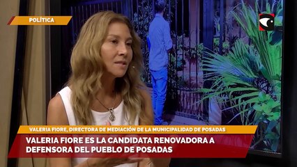 Valeria Fiore es candidata a defensora del Pueblo