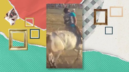 Jinete de rodeo se convierte en muñeca de trapo