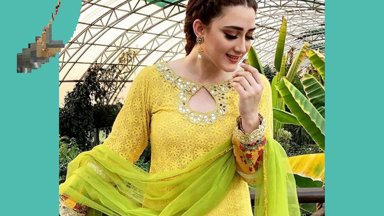 2023 Latest  Trendy Plain Mirror Work Dress Designs Ideas  Mirror Work Neck Design For Kurti