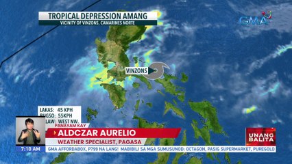 PAGASA: Bagyong #AmangPH, humina pa at posibleng maging LPA ngayon o bukas - Weather update today as of 7:10 a.m. (April 13, 2023) | UB