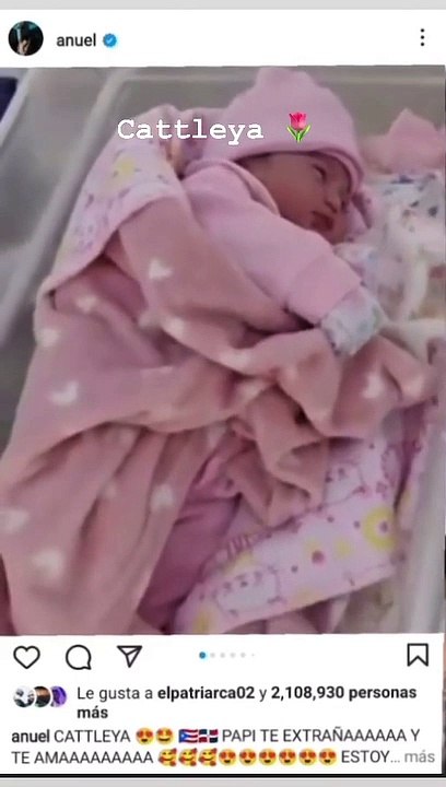 Anuel AA muestra la cara de su hija Cattleya