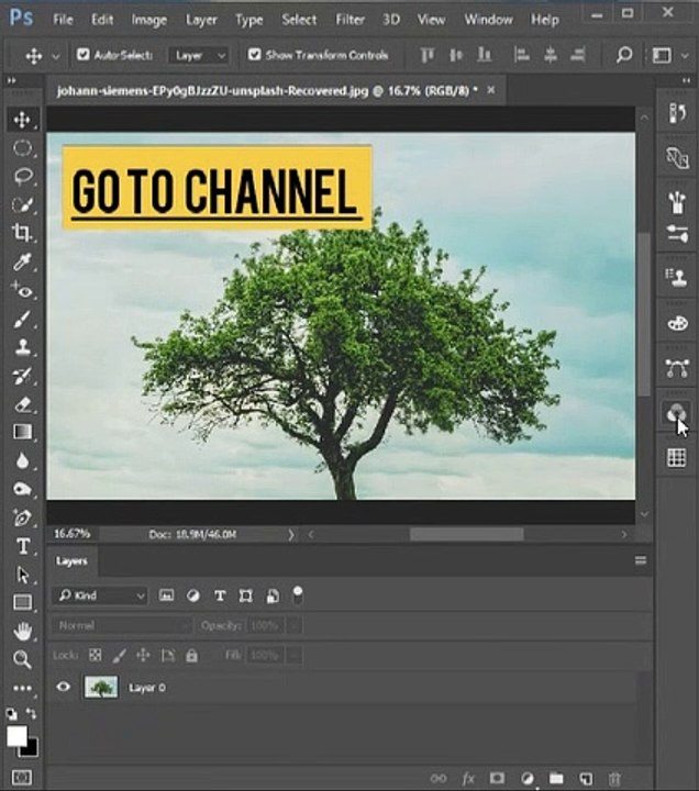 Remove tree background in Photoshop