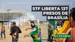 STF marca julgamento e liberta 137 presos de atos em Brasília, que vão usar tornozeleira eletrônica
