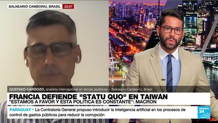 Gustavo Cardozo: 'Comentarios de Macron dan una posición de fortaleza a China'