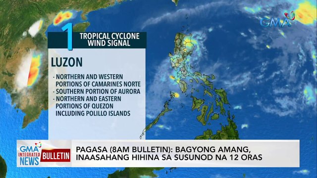 PAGASA (8AM Bulletin): Bagyong Amang, inaasahang hihina sa susunod na 12 oras | GMA Integrated News Bulletin