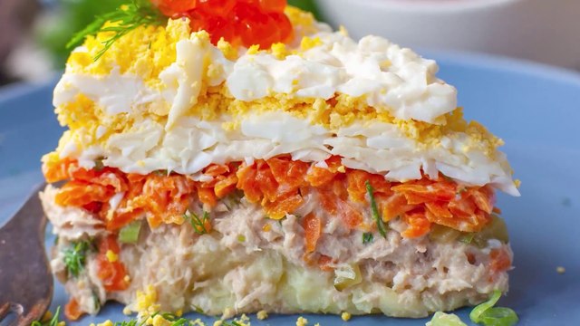 Mimosa Salad - Layered Tuna Salad Recipe | Perfect for Holidays!