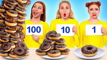 1,10 or 100 Layers of Food Challenge | Crazy Challenge by Multi Food Challenge 