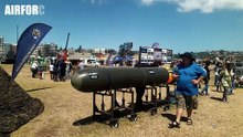South African Navy torpedo on display