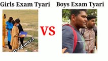 Girls Exam Tyari VS Boys Exam Tyari | Best Funny Memes Video |