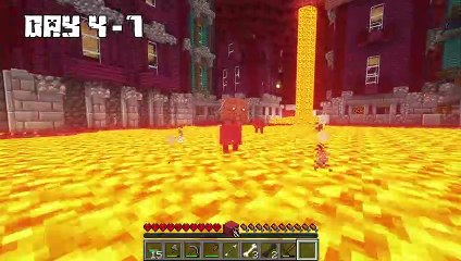 I Survived 100 DAYS as a STRIDER in HARDCORE Minecraft!