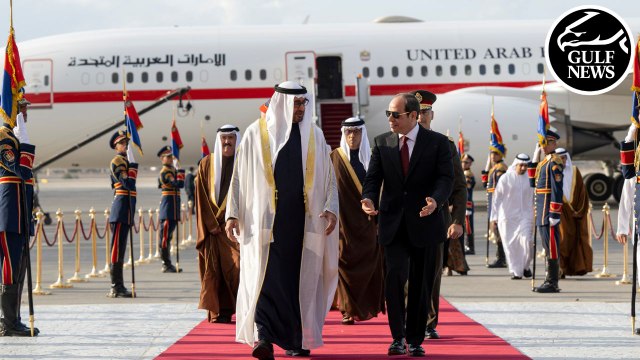 UAE President arrives in Cairo for official visit, meets with Egyptian President