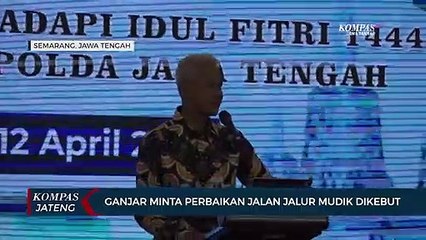 Ganjar Minta Perbaikan Jalan Jalur Mudik Dikebut