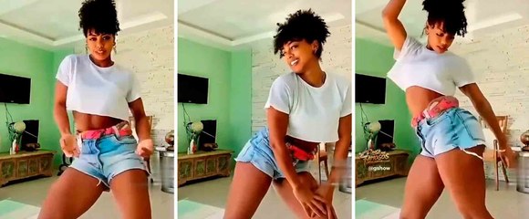 Usando shorts jeans bem curtinho, atriz de travessia encanta fãs com rebolado