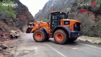 Tunceli’de sağanak nedeniyle kapanan Ovacık yolu açıldı