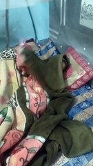Akshu & Trishu hiding in blanket-dm