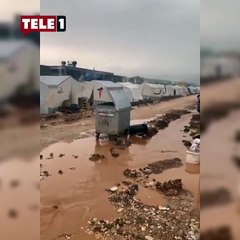 Depremzedelerin çadırlarını sel bastı! "İşte rezillik"