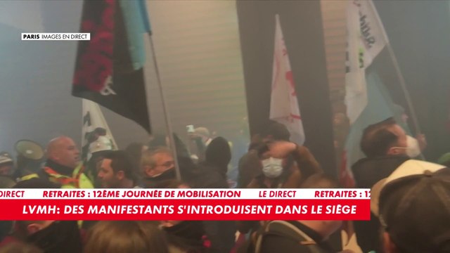 Réforme des retraites : des manifestants s'introduisent dans le siège de LVMH à Paris