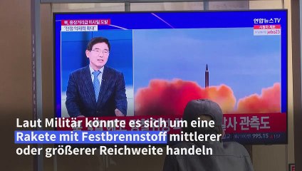 Nordkorea feuert offenbar "neuartige" Rakete ab
