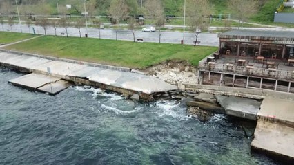 Beylikdüzü sahili çöküyor: 'Sıvılaşmaya bağlı olarak denize doğru 1.5 metre kayacaktır'