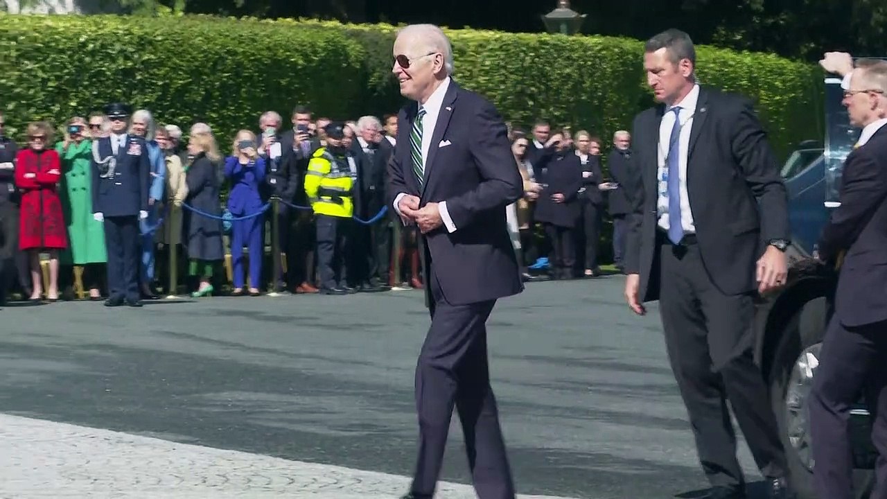Irish President Higgins welcomes US President Biden