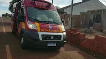 Trabalhador fica ferido após cair de laje em obra no Florais do Paraná
